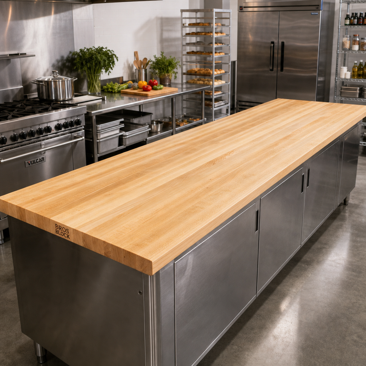Product image #2 for John Boos Boos Block 108-Inch x 30-Inch Edge Grain Maple Kitchen Countertop with Penetrating Oil Finish