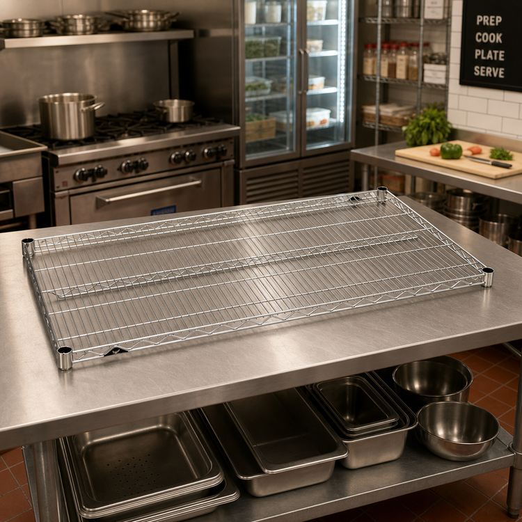 Product image #2 for Metro Super Erecta 60 x 21 Inch Type 304 Stainless Steel Wire Shelf