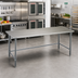 Thumbnail image #2 for Eagle Spec-Master 144-Inch x 24-Inch Flat Top Stainless Steel Work Table with Galvanized Tubular Base