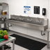 Thumbnail image #2 for Advance Tabco 4-Station Wall-Mounted Stainless Steel Hand Sink with 4 Faucets, 80 Inch Wide