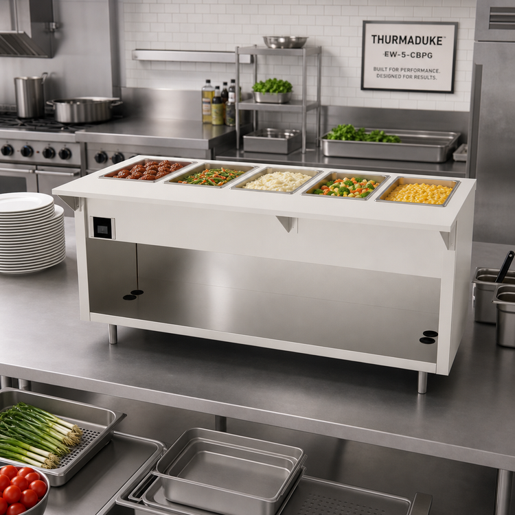 Product image #2 for Thurmaduke EW-5-CBPG 5-Well Ganged Waterless Electric Hot Food Unit