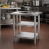 Thumbnail image #2 for Eagle Group Stainless Steel Rice Cooker Equipment Stand with Cutout Top and 2 Adjustable Undershelves