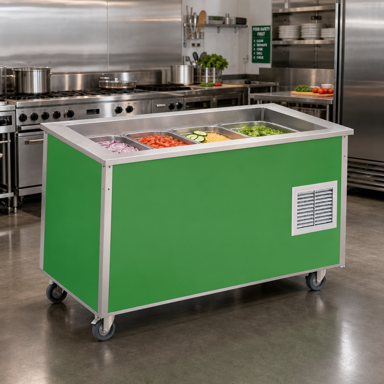 Product image #2 for 4-Series Signature Server® Stainless Steel Countertop Self-Contained NSF7 Refrigerated 5-Pan Cold Station