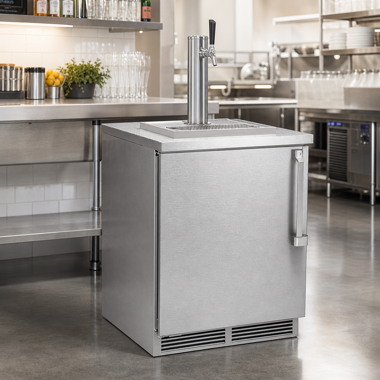 Product image #2 for Krowne 24-Inch One-Section Draft Beer Cooler with Side-Mounted Self-Contained Refrigeration