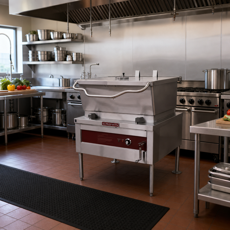 Product image #2 for Crown GS-40N Narrow 40 Gallon Gas Tilting Skillet