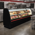 Thumbnail image #2 for Howard-McCray 40E Series 75.5-Inch Curved Glass Self-Contained Full-Service Deli Meat & Cheese Case with LED Lighting, Black Exterior / White Interior