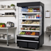 Thumbnail image #2 for Everest Refrigeration Vertical Open Display Merchandiser, 37.25 Inch Wide, 18.2 Cu. Ft., Black, Self-Contained Bottom Mount