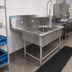 Thumbnail image #2 for BK Resources 60-Inch Straight Left-to-Right Soiled Dish Table with 20 x 20 x 8 Pre-Rinse Sink and 10-Inch Backsplash