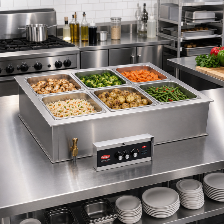 Product image #2 for Hatco HWBLI-6MA Drop-In Modular/Ganged Heated Well with Auto-Fill, 6 Full-Size Pan Capacity