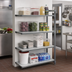 Thumbnail image #2 for Cambro Camshelving Basics Plus 30 x 18 x 64-Inch 4-Shelf Solid Add-On Polymer Shelving Unit, Brushed Graphite