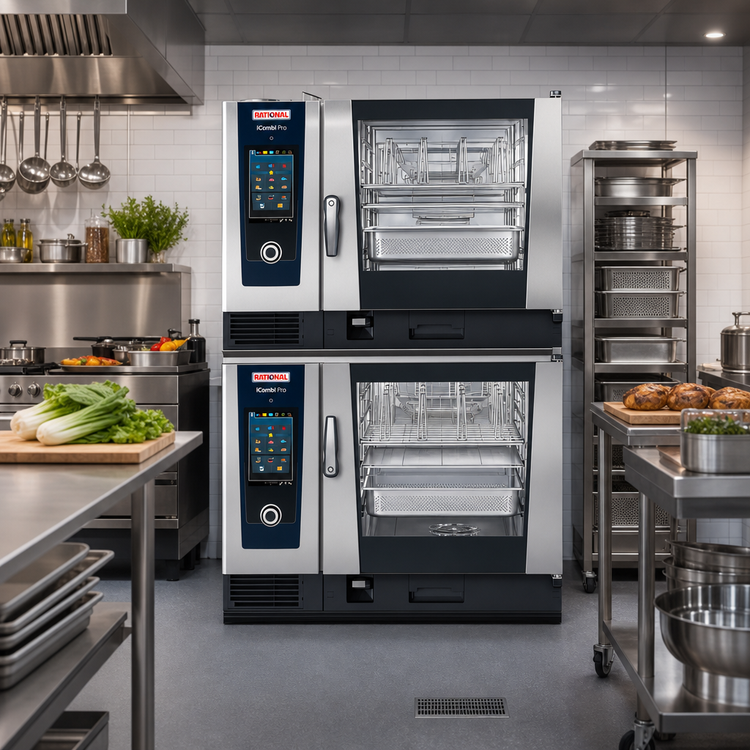 Product image #2 for RATIONAL iCombi Pro Double-Stack Electric Combi Oven System, 6-Full Size + 6-Full Size, 480V 3-Phase