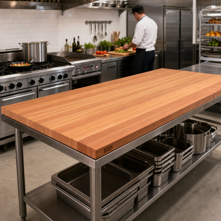 Product image #2 for Boos Block American Cherry Edge Grain Kitchen Countertop, 120 x 48 x 1-3/4 Inch, Varnique Finish