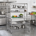 Thumbnail image #2 for AdjusTable Two-Tier Stainless Steel Work Surface System with Double Overshelves, 36 x 24 Inches