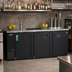 Thumbnail image #2 for Everest Refrigeration EBB90-24 Three-Section Back Bar Refrigerator, 89-1/4 Inch Wide, 28 Cu. Ft., Self-Contained Side-Mounted
