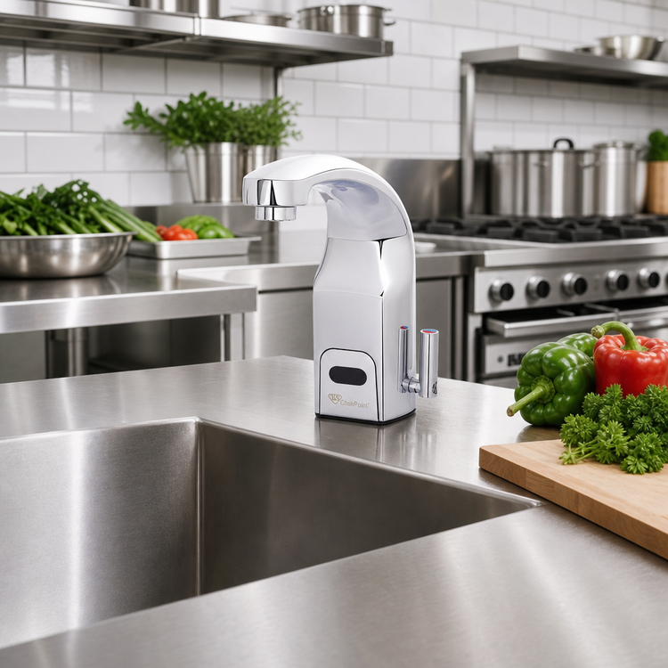 Product image #2 for ChekPoint Above-Deck Electronic Touchless Faucet, Deck Mount, Single-Hole, 2.2 GPM