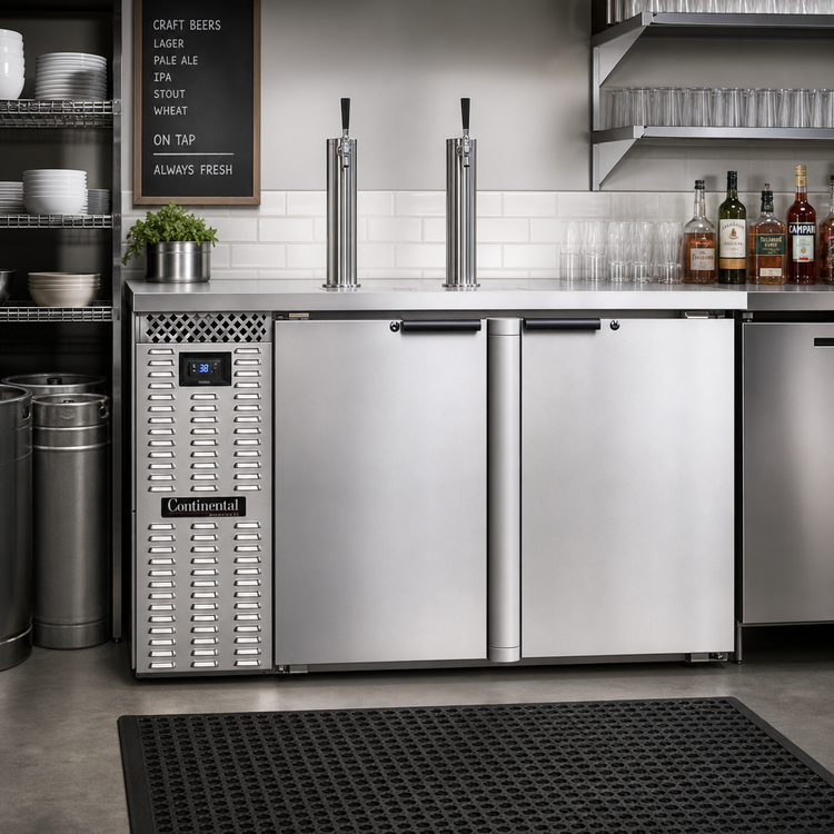 Product image #2 for Continental Refrigerator KC59SNSS 59" Two-Tap Shallow Depth Keg Cooler