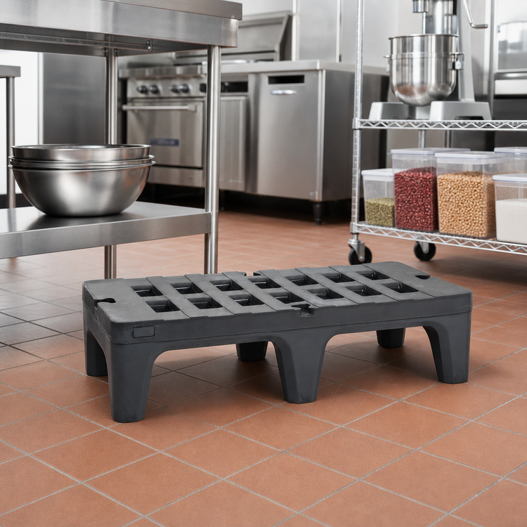 Product image #3 for Olympic 48 x 22 x 12 Inch Polyethylene Dunnage Rack, 2000 lb. Capacity, Charcoal Gray