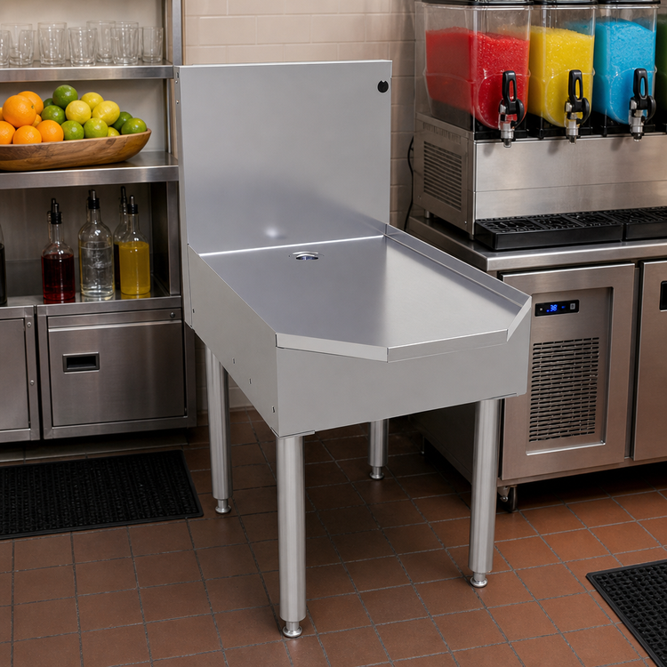Product image #2 for Glastender Island Oasis Freestanding Frozen Drink Machine Stand with Drain Pan Work Surface, 18-Inch x 29-Inch