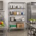 Thumbnail image #2 for Quantum 48 in. W x 12 in. D x 74 in. H Stationary Wire Shelving Starter Kit, Chrome Plated, 600-800 lb. Capacity