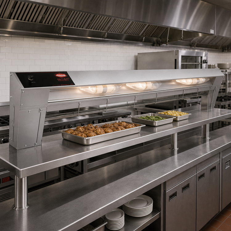 Product image #2 for Hatco Glo-Ray® 96-Inch Lighted Infrared Strip Heater, Aluminum, 2.205 kW