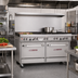 Thumbnail image #2 for Ultimate 60-Inch Gas Restaurant Range with 4 Non-Clog Burners, 36-Inch Griddle, Convection Oven, and Cabinet Base