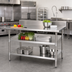 Thumbnail image #2 for 84-Inch x 30-Inch Adjustable Stainless Steel Work Table Undershelf