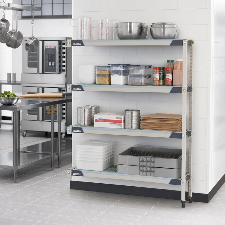 Product image #2 for MetroMax i 42 Inch Wide x 18 Inch Deep x 63 Inch High 4-Shelf Add-On Polymer Shelving Unit