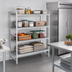 Thumbnail image #2 for Fermostock 4-Tier Polymer Shelving Expansion Kit, 52W x 18D x 83H, Gray