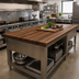Thumbnail image #2 for Boos Block American Black Walnut Kitchen Countertop, 96 x 25 x 1-1/2 Inch, Blended Rail Edge Grain, Varnique Finish
