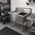 Thumbnail image #2 for John Boos B Series 1-Compartment Stainless Steel Sink with Left Drainboard and 10-Inch Backsplash