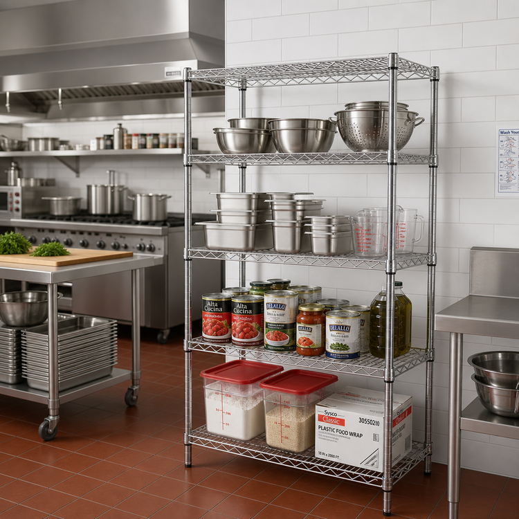 Product image #2 for Metro Super Erecta 4-Shelf Chrome-Plated Wire Starter Shelving Unit, 24"W x 21"D x 63"H