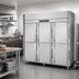 Thumbnail image #2 for Victory UltraSpec V-Core Three-Section Reach-In Freezer with Six Half-Height Solid Hinged Doors, Self-Contained, Standard Depth