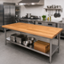 Thumbnail image #2 for John Boos Appalachian Red Oak Blended Edge Grain Island Countertop, 96 x 48 x 1-3/4 Inches, Varnique Finish