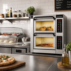 Thumbnail image #2 for PizzaMaster PM 552ED-2 Countertop Electric Pizza Oven, 2 Independent Chambers, Digital Controls, 752°F Maximum