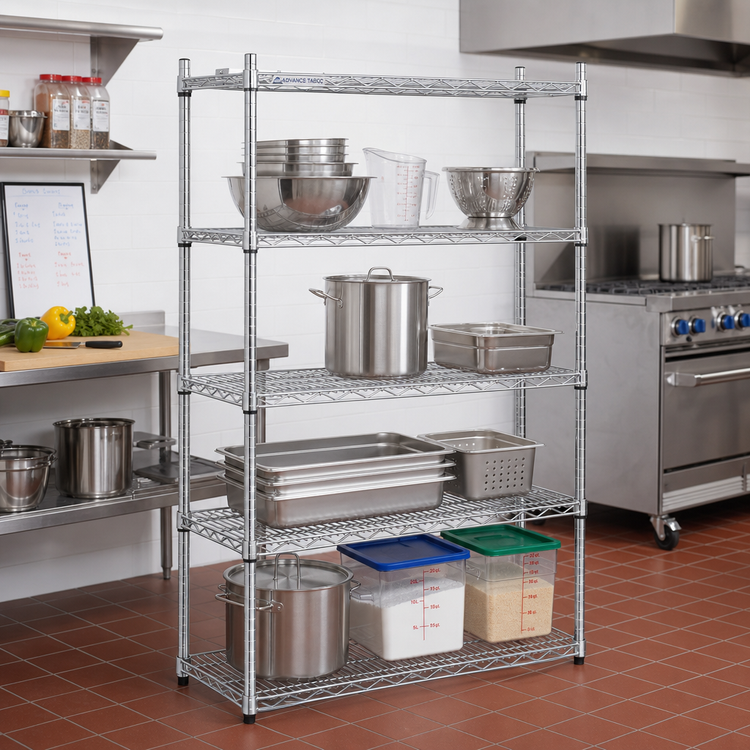 Product image #2 for Advance Tabco Special Value Series Heavy Duty Chrome Plated Wire Shelf, 48 x 24 Inches