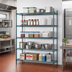Thumbnail image #2 for EagleGard 5-Tier Stationary Starter Wire Shelving Unit, 60W x 18D x 74H Inches, Hybrid Epoxy Finish