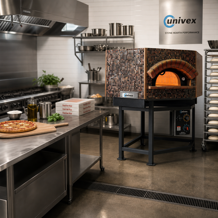 Product image #2 for Univex Stone Hearth Pentagonal Gas Pizza Dome Oven, 11 12-Inch Pizza Capacity