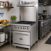 Thumbnail image #2 for Comstock-Castle R4 24-Inch Commercial Gas Range with 4 Open Burners, Space-Saver Oven, Back Riser, and High Shelf