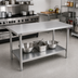 Thumbnail image #2 for John Boos Stallion 72-Inch x 36-Inch Stainless Steel Top Work Table with Adjustable Undershelf