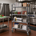 Thumbnail image #2 for Cambro Camshelving Elements XTRA 4-Shelf Vented Mobile Starter Unit, 24 x 48 x 70-1/4 Inches, Speckled Gray