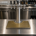 Thumbnail image #2 for Micro Matic Surface-Mount Draft Tower Drip Tray Trough, Stainless Steel with PVD Brass Screen, 12 x 7 Inches
