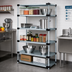 Thumbnail image #2 for Quantum Solid Shelving Starter Kit with 5 Solid Shelves, 48W x 14D x 74H