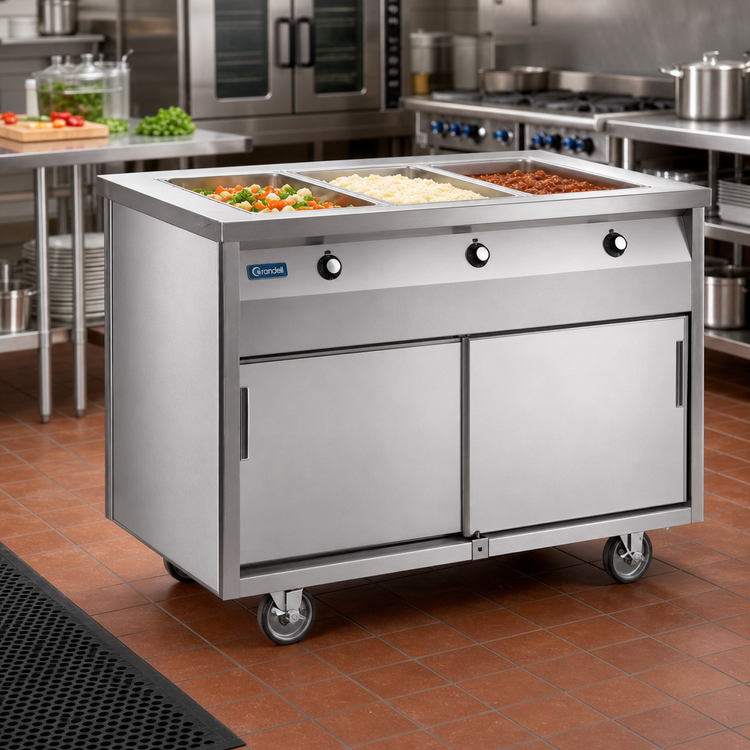 Product image #2 for Randell HTD-2S Mobile Modular 2-Well Electric Hot Food Table