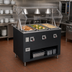 Thumbnail image #2 for Vollrath 2-Series Affordable Portable 3-Well Hot Food Station with Lighted Buffet Breath Guard and Open Storage Base