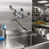 Thumbnail image #2 for T&S Brass 8-Inch Wall Mount Service Sink Faucet with 15-Inch Pail Hook Spout, Polished Chrome