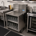 Thumbnail image #3 for BK Resources 30-Inch Underbar Glass Rack Cabinet with Drainboard Top, Open Front Base, and Adjustable Shelf