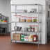 Thumbnail image #2 for Eagle Group Stationary 4-Tier Wire Shelving Starter Unit, 48 x 18 x 63 Inches, Chrome-Plated