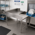 Thumbnail image #2 for BK Resources Corner L-Shaped Clean Dishtable, 60 x 48 Inches, Right-to-Left Operation