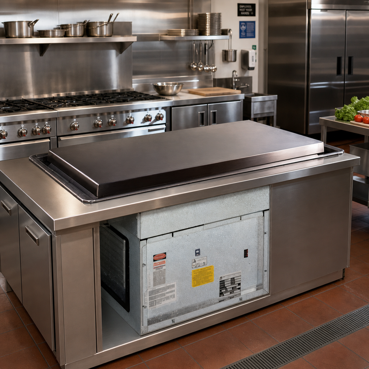 Product image #2 for Atlas Metal WF-6 Self-Contained Drop-In Frost Top, 80-1/4" Wide