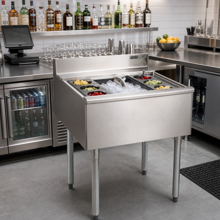 Product image #2 for Eagle Group 2200 Series Modular Underbar Cocktail Unit with 8-Inch Insulated Ice Bin